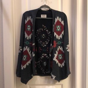 Grey patterned cardigan